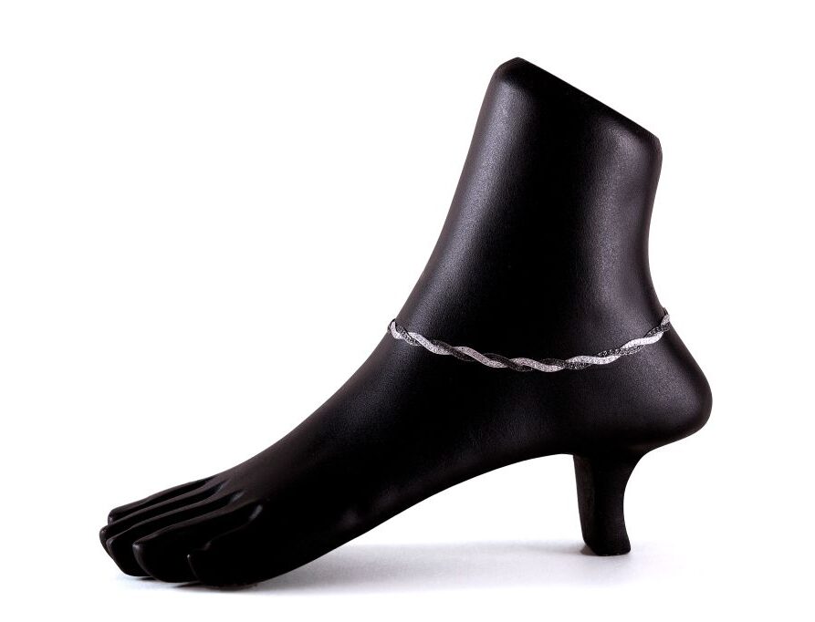 Braided Multi-Tone Shimmer Anklet