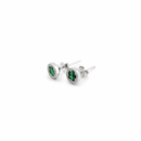 Emerald Clover Stud Earrings