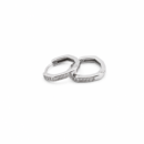Hexagonal Geometric Huggie Hoops