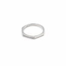 Minimalist Geometric Bar Zirconia Ring