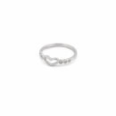 Open Heart Bezel-Set Zirconia Ring