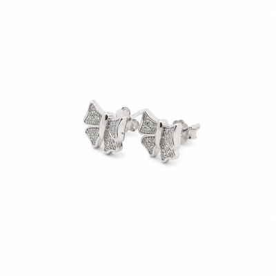 Pave Butterfly Cubic Zirconia Earrings