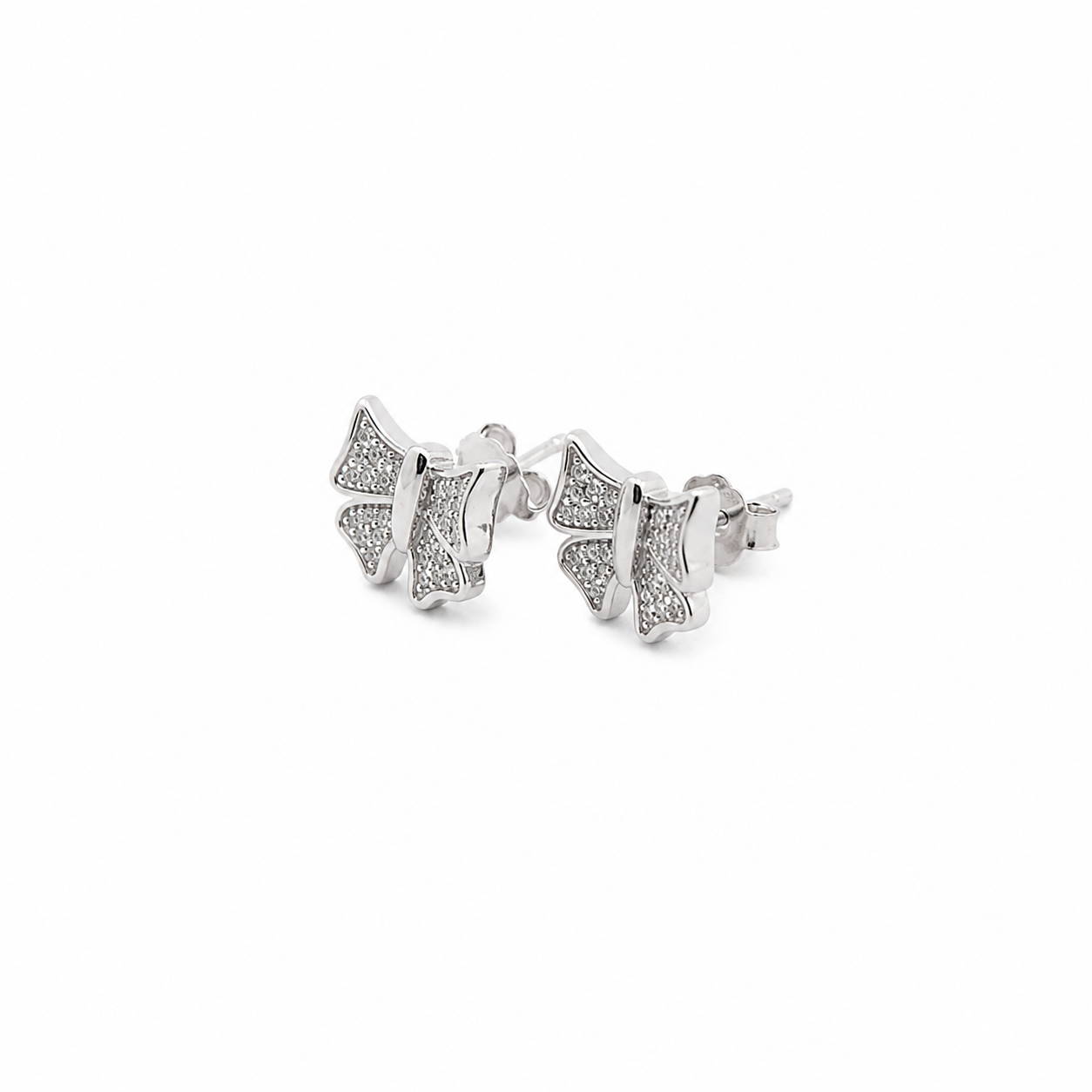 Pave Butterfly Cubic Zirconia Earrings