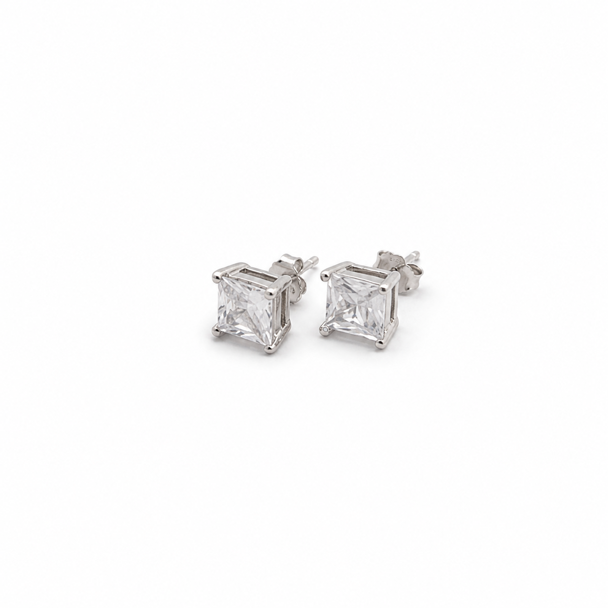 Princess-Cut Cubic Zirconia Earrings
