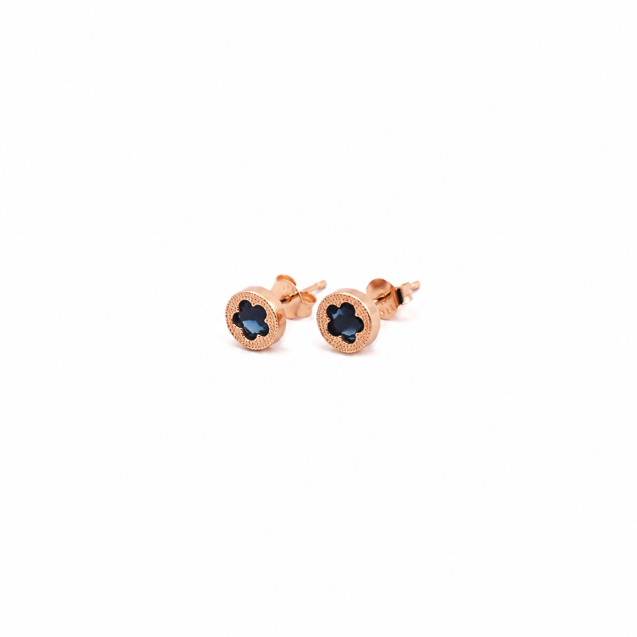 Sapphire Clover Stud Earrings