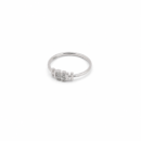 Silver Pavé Initial H Ring