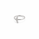 Silver Pavé Whale Tail Ring