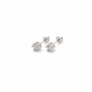 Spherical Six-Prong Cubic Zirconia Earrings