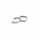 Square Cubic Zirconia Huggie Earrings