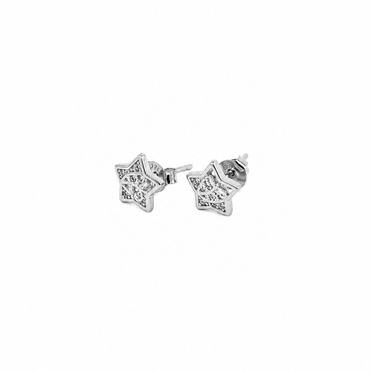 Star Shaped Leaf Inside Earrings