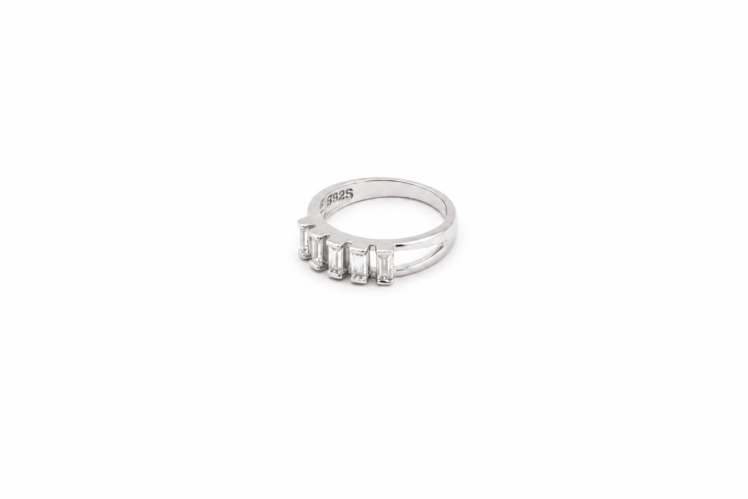 The Five Baguette Sterling Silver Ring