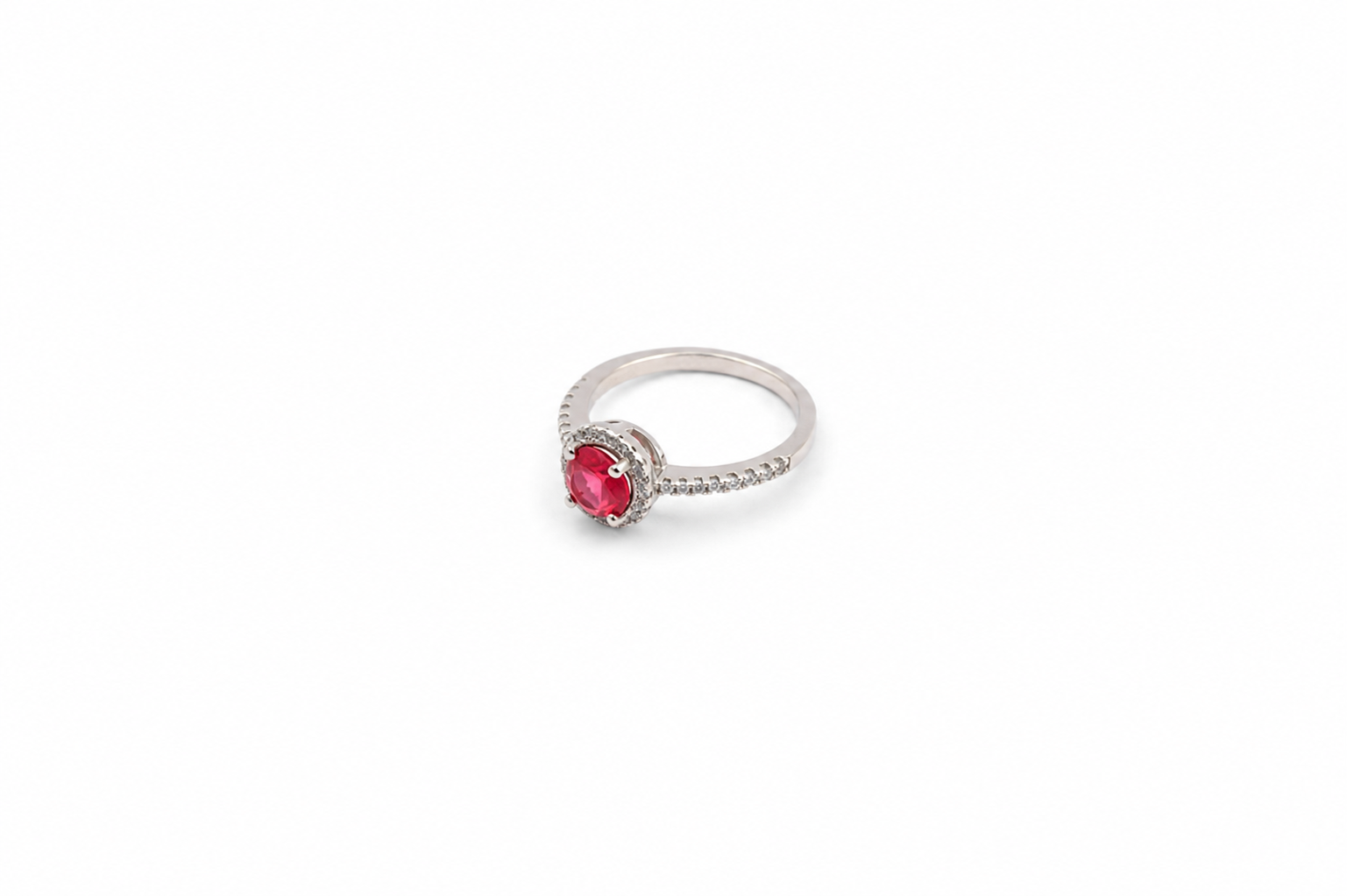 The Ruby Red Halo Ring